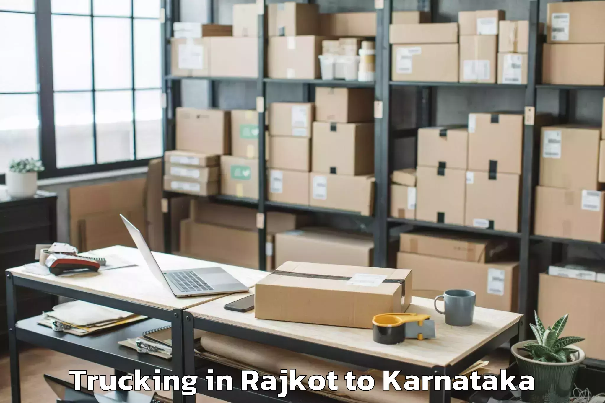 Hassle-Free Rajkot to Hanumanthapura Trucking